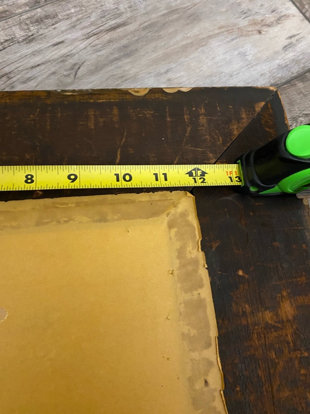 Ornate Carved Wood Picture Frame with Mat and Art Print - Brown - Picture 7 of 8